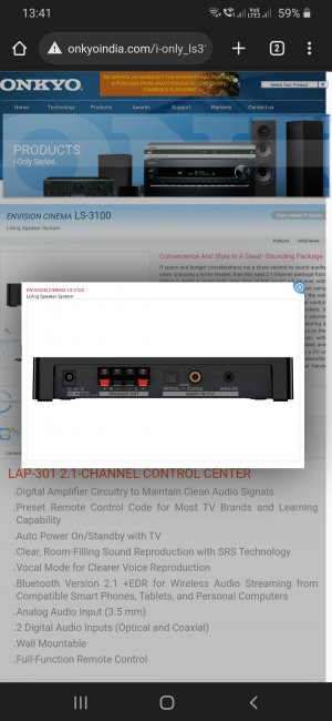 Onkyo envision cinema sales ls3100